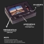 kit ejecutivo 3 en 1 power bank metalico 4000 usb llavero 32gb lapicero metalico