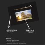 kit ejecutivo power bank 4000 lapicero metalico