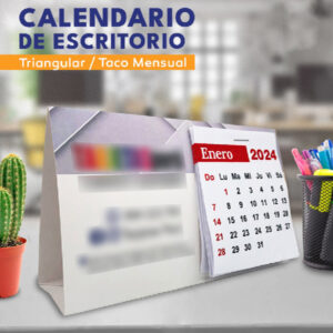 Calendario Escritorio Triangular Taco Mensual