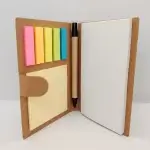 libreta ecológica r-7201 con lapicero y notas adhesivas essac