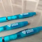 LAPICERO PLÁSTICO TRANSPARENTE RESALTADOR RTHP-08B-T – C&B LOGISTICS SAC