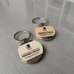 Llavero 5796 DXN de madera y metal brillante personalizado