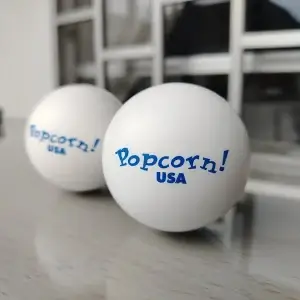 Pelotas antiestrés personalizadas para La Comarka en espuma de goma