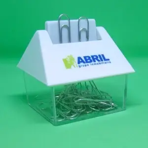 Portaclip Casa personalizado para Grupo Inmobiliario Abril