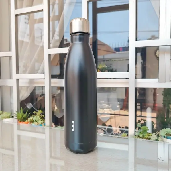 Tomatodo de Acero Inoxidable LSD-2024 color negro mate personalizado para Simpli Good Peru SAC