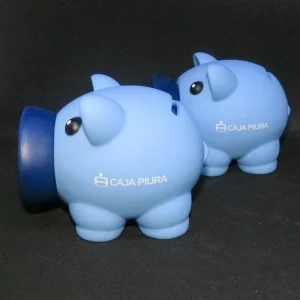 Alcancía chanchito personalizada Caja Piura vista frontal