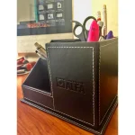 Porta lapicero MDF biocuero con compartimientos personalizados