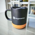 mug ceramica cork con base de corcho para empresas
