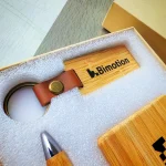 set power bank ecológico bambú detalles de bambú