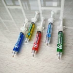 lapicero jeringa diseño creativo Analítica Molecular artículo promocional