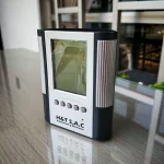 porta lapicero con reloj RSFPS-110501 H&T organizador de escritorio elegante