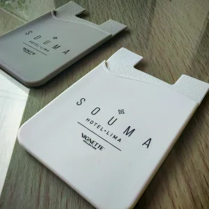 tarjetero de silicona para celular Hotel Souma accesorio adhesivo para tarjetas