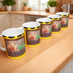 taza publicitaria sublimada 11 oz personalizada para empresa Universal Plus