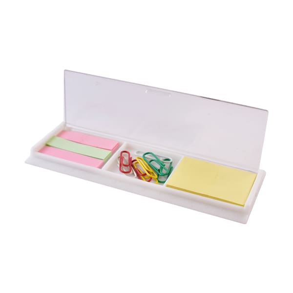 Estuche con Notas Adhesivas y Clips