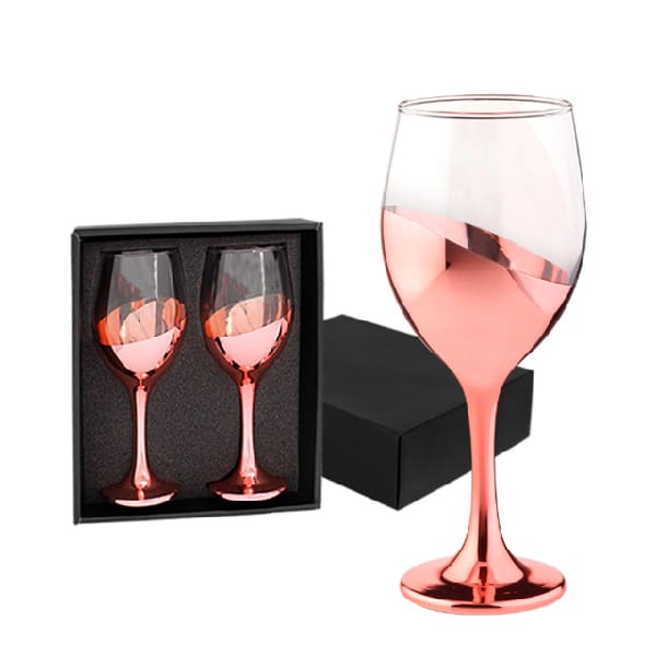 Set 2 Copas Cobrizas Vino