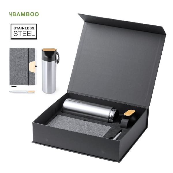 Set Termo + Bloc de notas + Lapicero Aluminio 1341